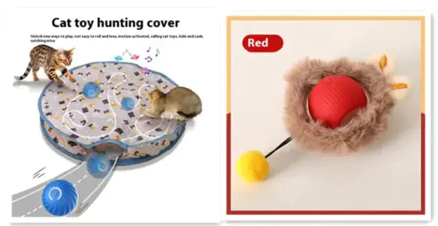 PurrPlay Self-Rolling Cat Toy Ball Gazebo Pet Hub