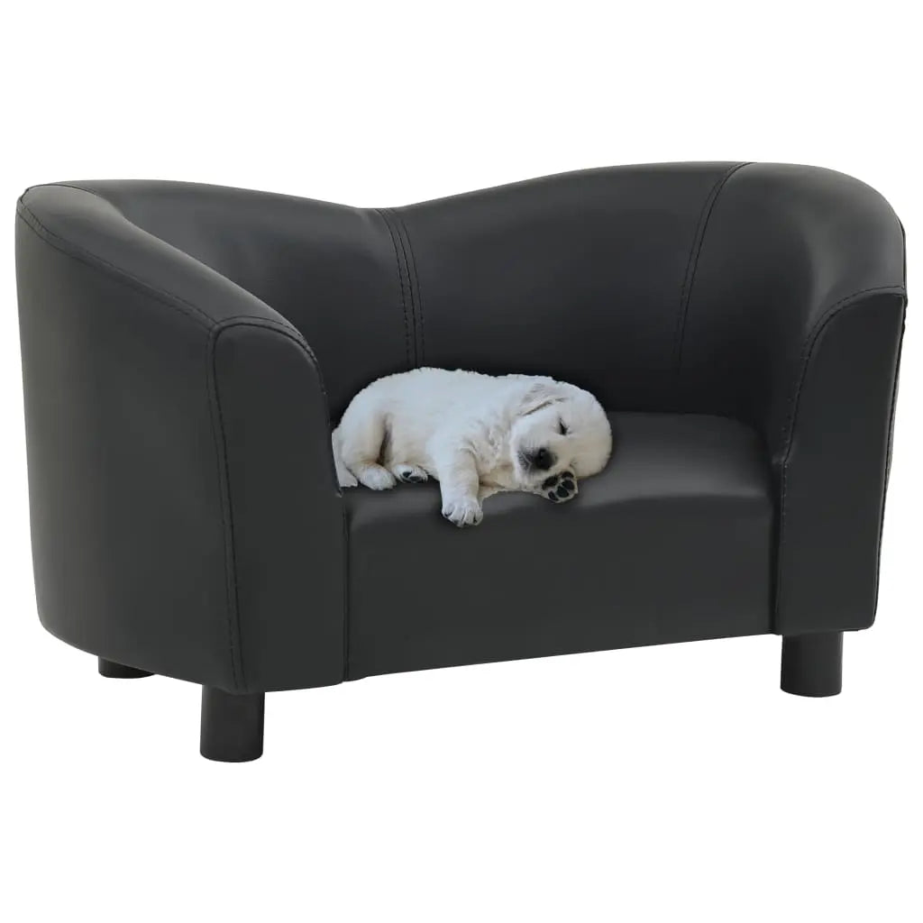 vidaXL Dog Sofa Dog Bed Foam Pet Puppy Couch with Washable Cover Faux Leather VidaXL