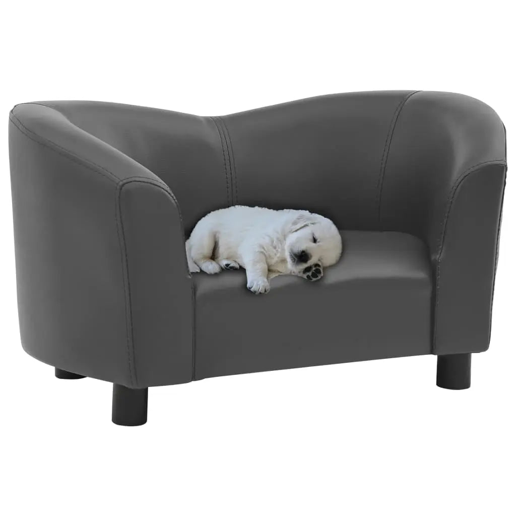 vidaXL Dog Sofa Dog Bed Foam Pet Puppy Couch with Washable Cover Faux Leather VidaXL