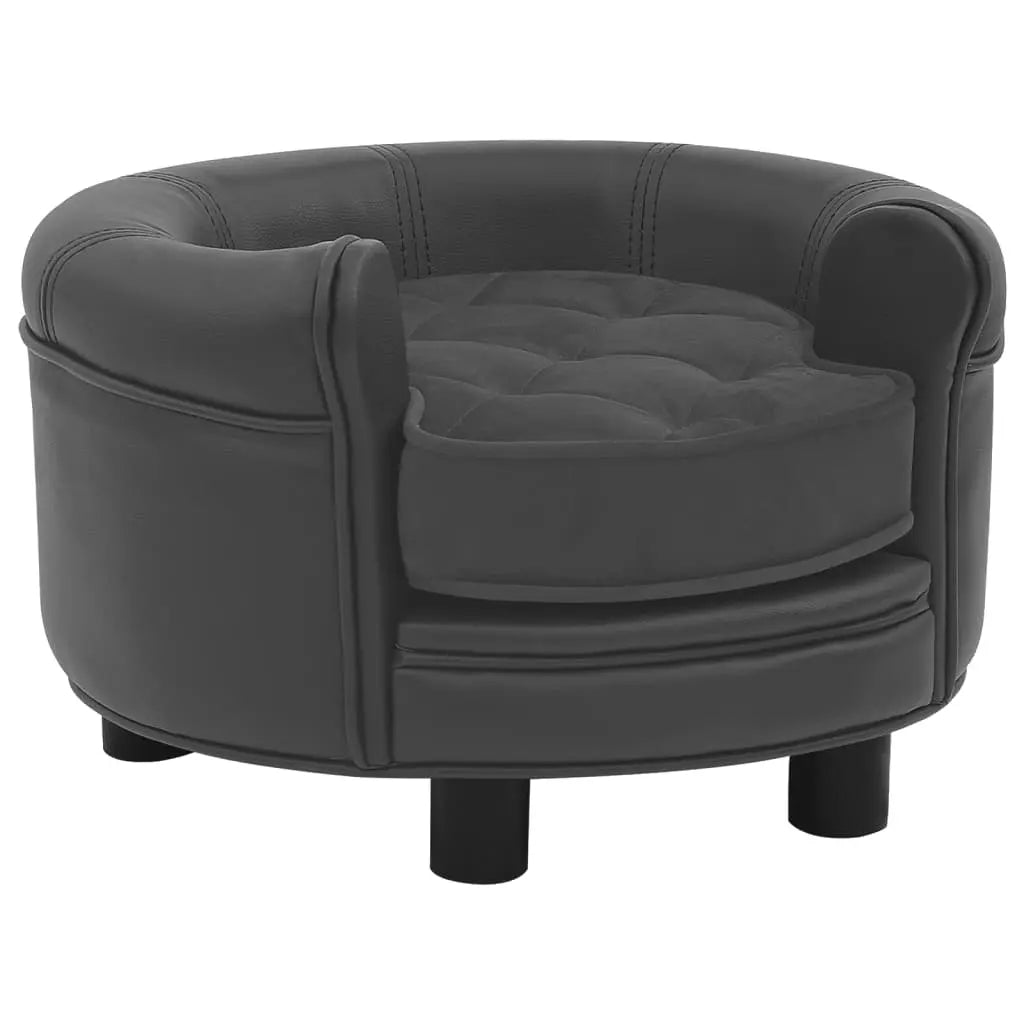 vidaXL Dog Sofa Puppy Couch Bed with Washable Cover Plush and Faux Leather VidaXL