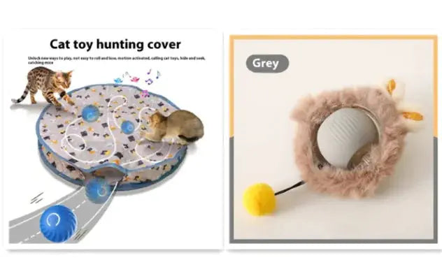 PurrPlay Self-Rolling Cat Toy Ball Gazebo Pet Hub