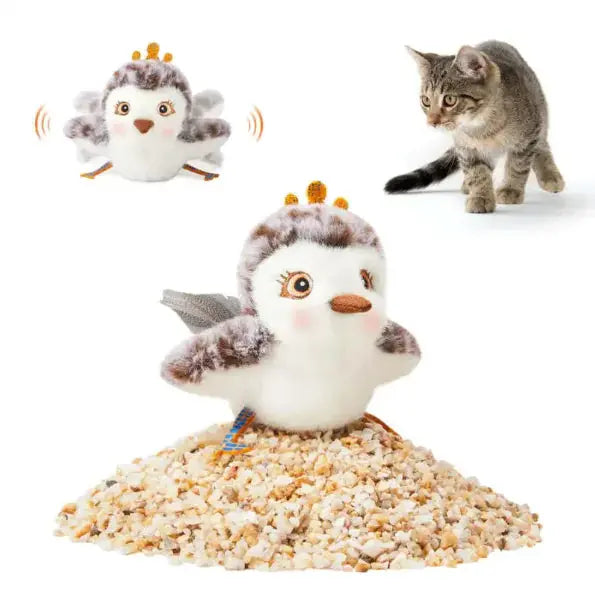 USB Rechargeable Interactive Flapping Bird Cat Toy - Gazebo Pet Hub