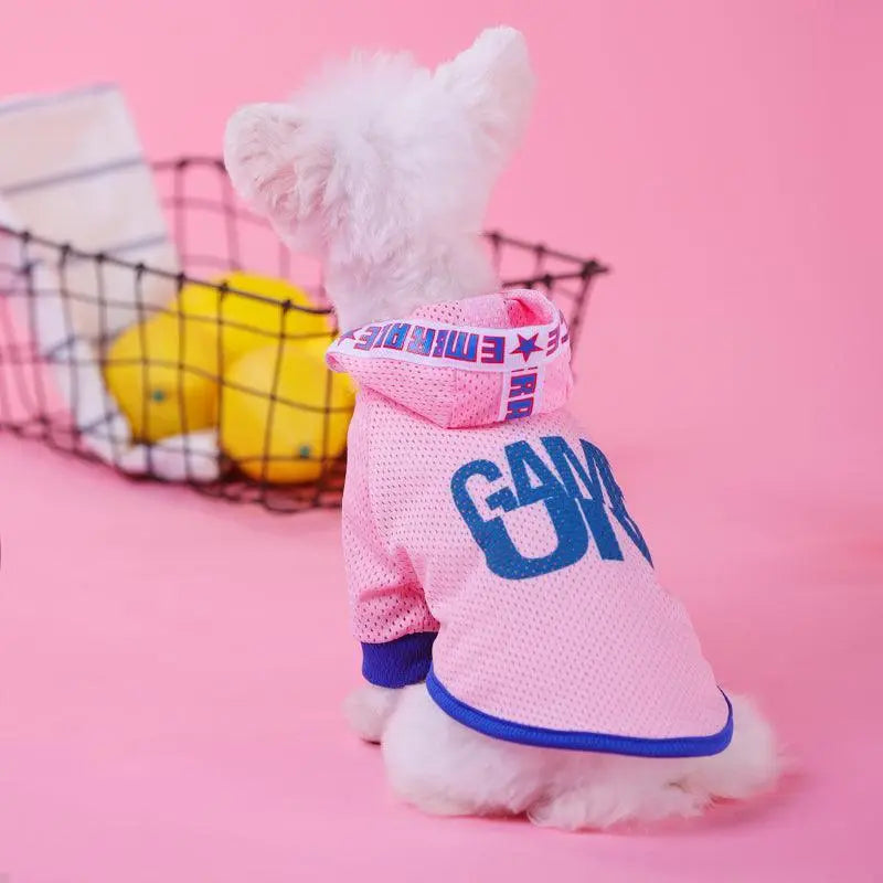 Breathable Mesh Hooded Dog Vest - Stylish Summer Shirt For Small Dogs - Gazebo Pet Hub