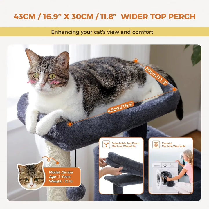 Cat Tree for Large Cats Cat Tower for Indoor - Gazebo Pet Hub