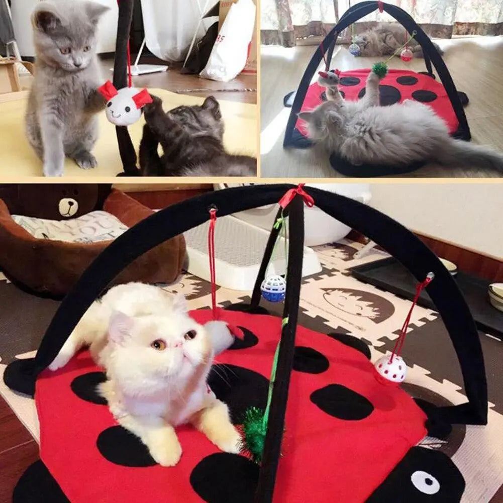 Cozycat Foldable Cartoon Cat Play Tent Hammock: The Ultimate Cat Haven - Gazebo Pet Hub