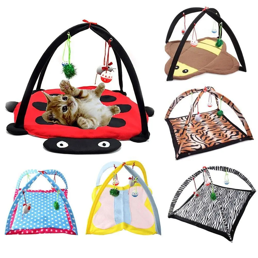 Cozycat Foldable Cartoon Cat Play Tent Hammock: The Ultimate Cat Haven - Gazebo Pet Hub