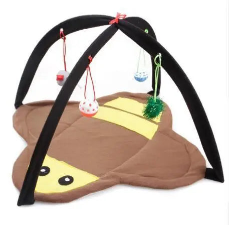 Cozycat Foldable Cartoon Cat Play Tent Hammock: The Ultimate Cat Haven - Gazebo Pet Hub