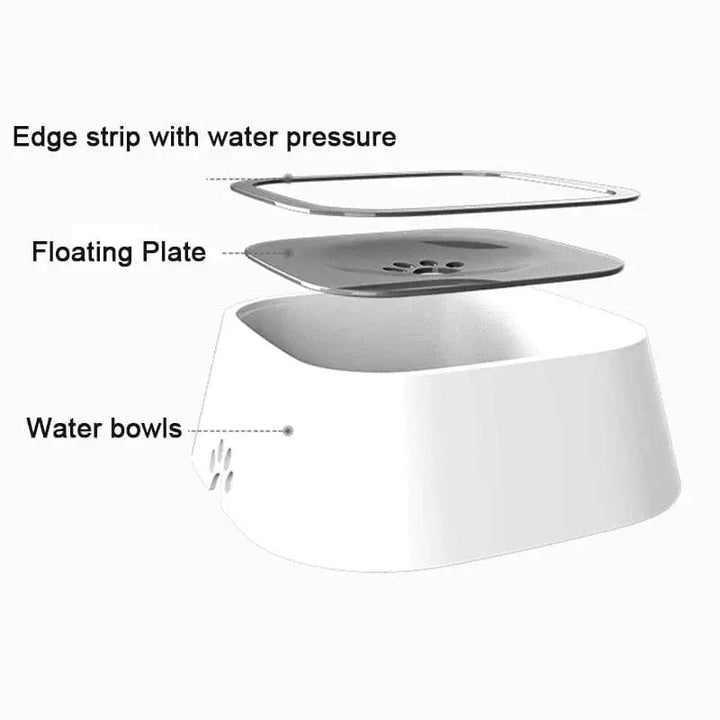 Dog Drinking Water Bowl with Floating Design - Non - Wetting, Non - Skid, Large Capacity - Gazebo Pet Hub