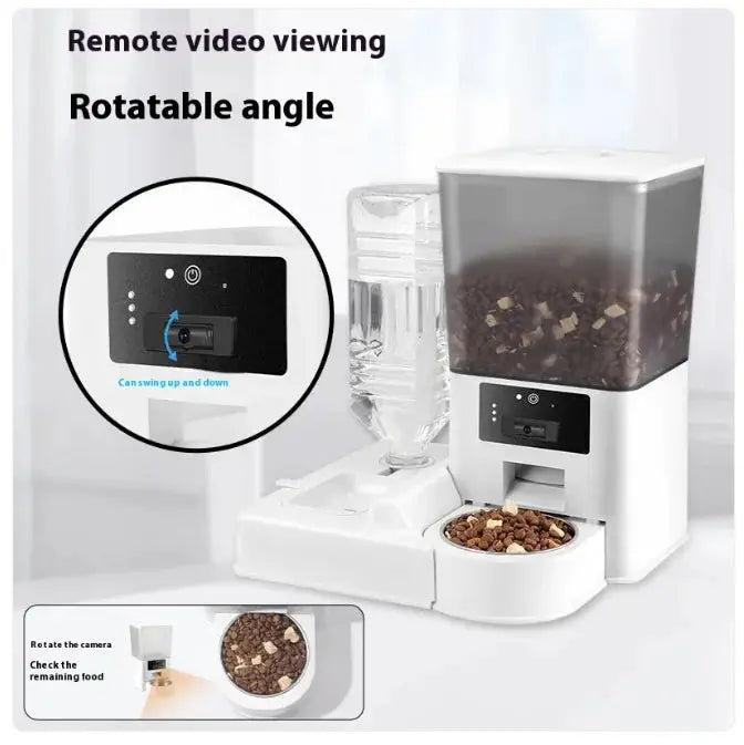 Smart Dual-Bowl Video Feeder with Timed Portions Gazebo Pet Hub
