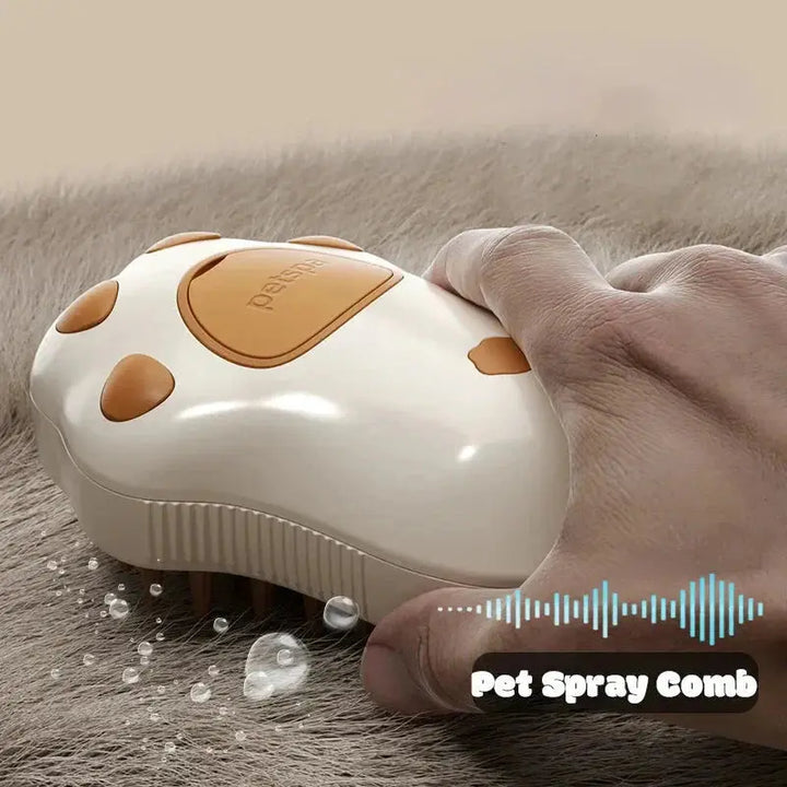 Electric Cat Steam Brush – 3 - In - 1 Pet Grooming Comb with Water Spray for Cats and Dogs, USB Rechargeable - Gazebo Pet Hub