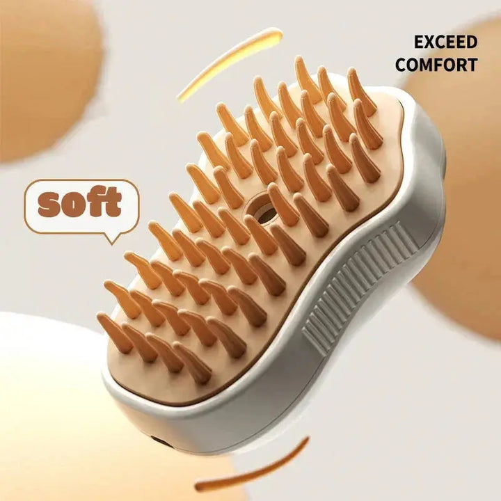 Electric Cat Steam Brush – 3 - In - 1 Pet Grooming Comb with Water Spray for Cats and Dogs, USB Rechargeable - Gazebo Pet Hub