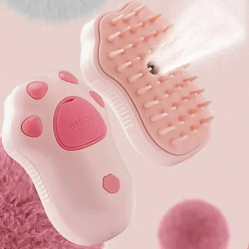 Electric Cat Steam Brush – 3 - In - 1 Pet Grooming Comb with Water Spray for Cats and Dogs, USB Rechargeable - Gazebo Pet Hub