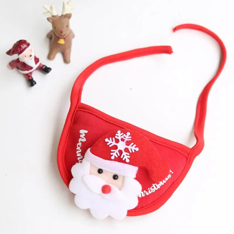 Festive Pet Christmas Hat And Saliva Towel Set - Perfect For Your Furry Friends! - Gazebo Pet Hub