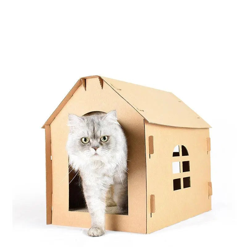 Foldable Corrugated Cat Scratcher Lounge - Perfect For Large Cats! - Gazebo Pet Hub