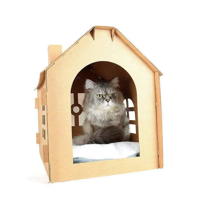 Foldable Corrugated Cat Scratcher Lounge - Perfect For Large Cats! - Gazebo Pet Hub