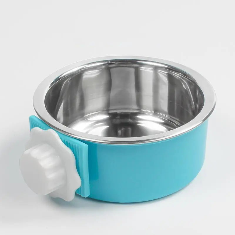 Hanging Stainless Steel Pet Bowl - The Perfect Solution For Mess - Free Feeding - Gazebo Pet Hub