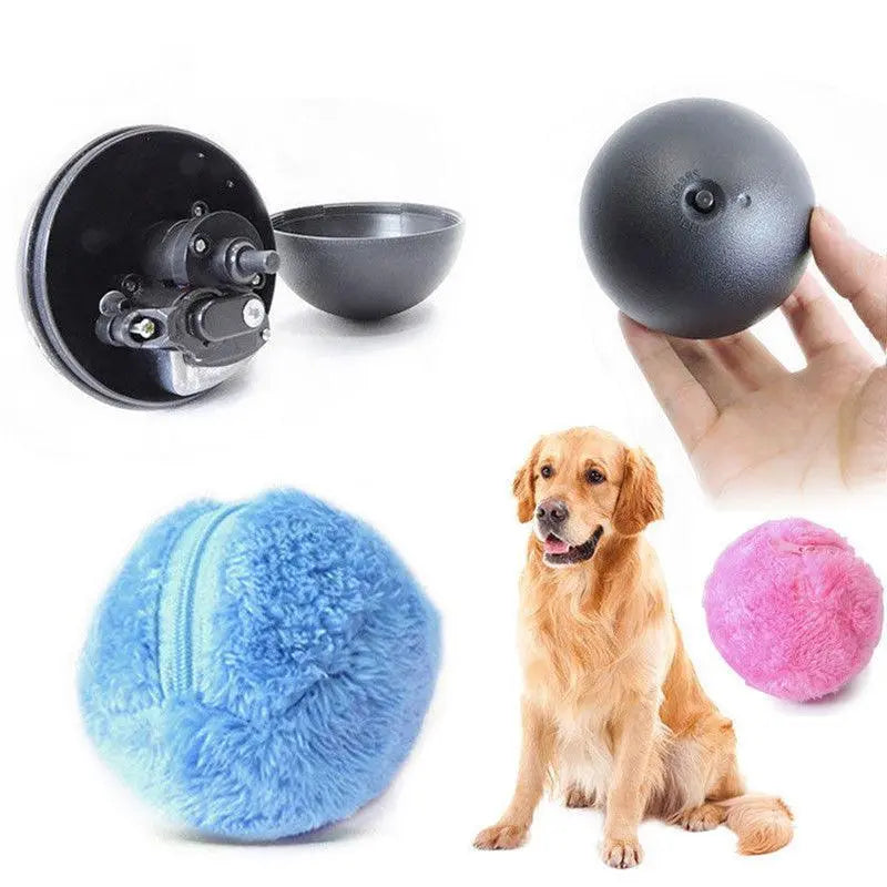 Interactive Plush Pet Toy Ball With Electric Motion - Gazebo Pet Hub