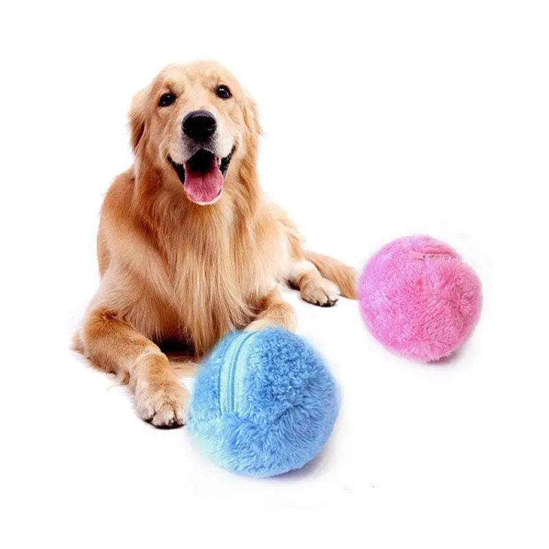 Interactive Plush Pet Toy Ball With Electric Motion - Gazebo Pet Hub