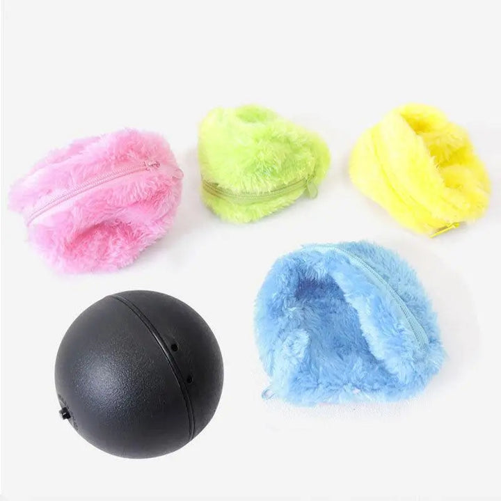 Interactive Plush Pet Toy Ball With Electric Motion - Gazebo Pet Hub