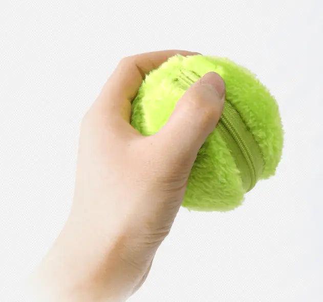 Interactive Plush Pet Toy Ball With Electric Motion - Gazebo Pet Hub