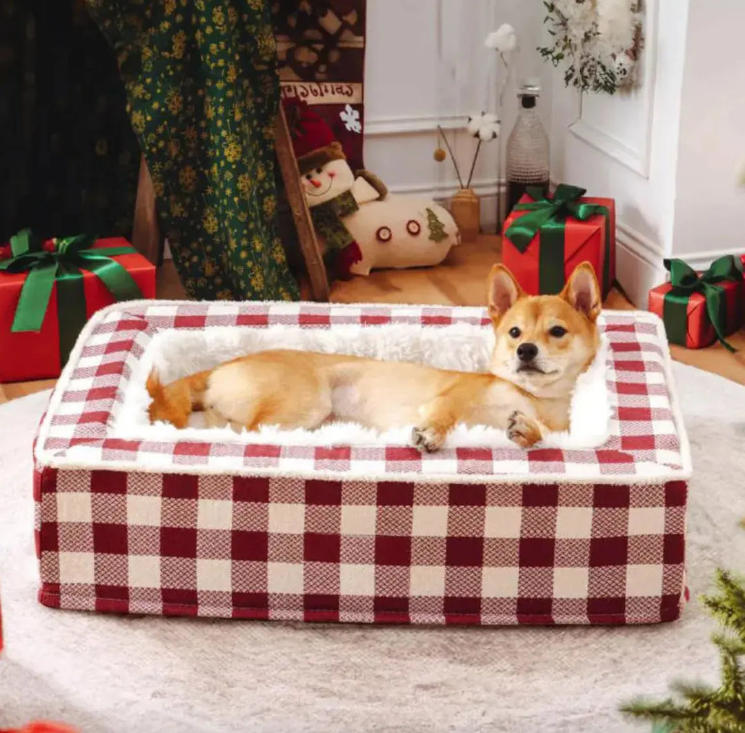 Classic Plaid Pet Bed (Removable & Washable) Gazebo Pet Hub