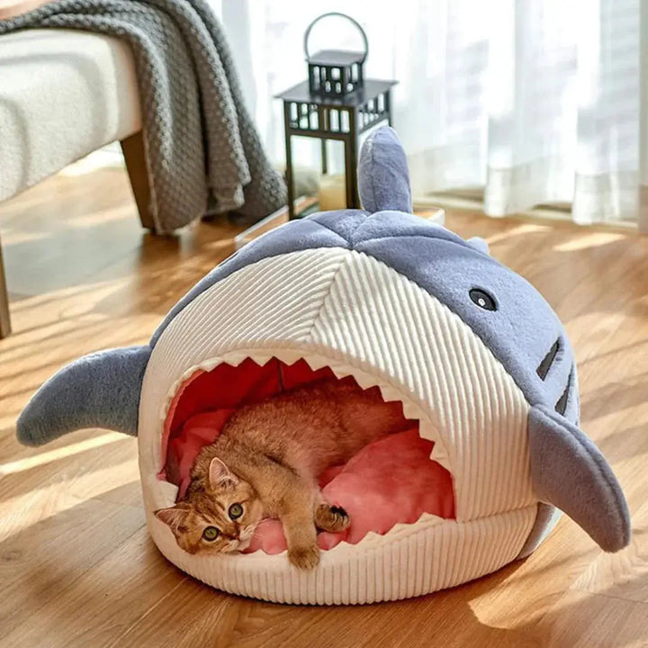 Luxury Plush Shark Pet Bed - Gazebo Pet Hub