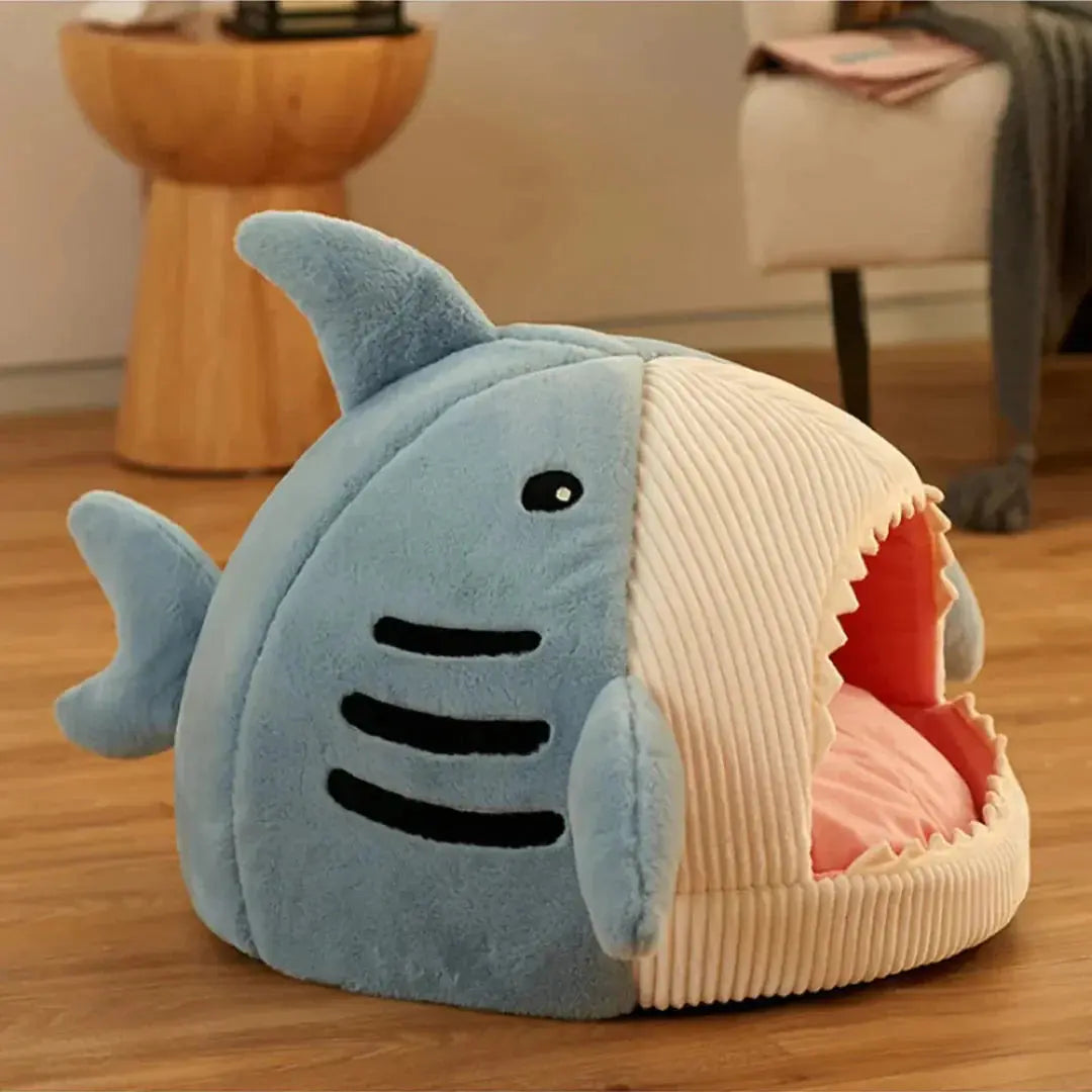 Luxury Plush Shark Pet Bed - Gazebo Pet Hub