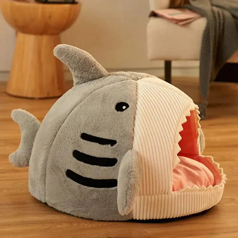 Luxury Plush Shark Pet Bed - Gazebo Pet Hub