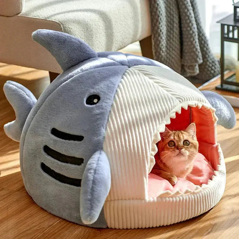 Luxury Plush Shark Pet Bed - Gazebo Pet Hub