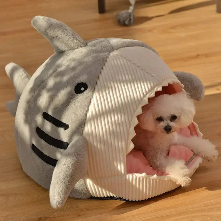 Luxury Plush Shark Pet Bed - Gazebo Pet Hub