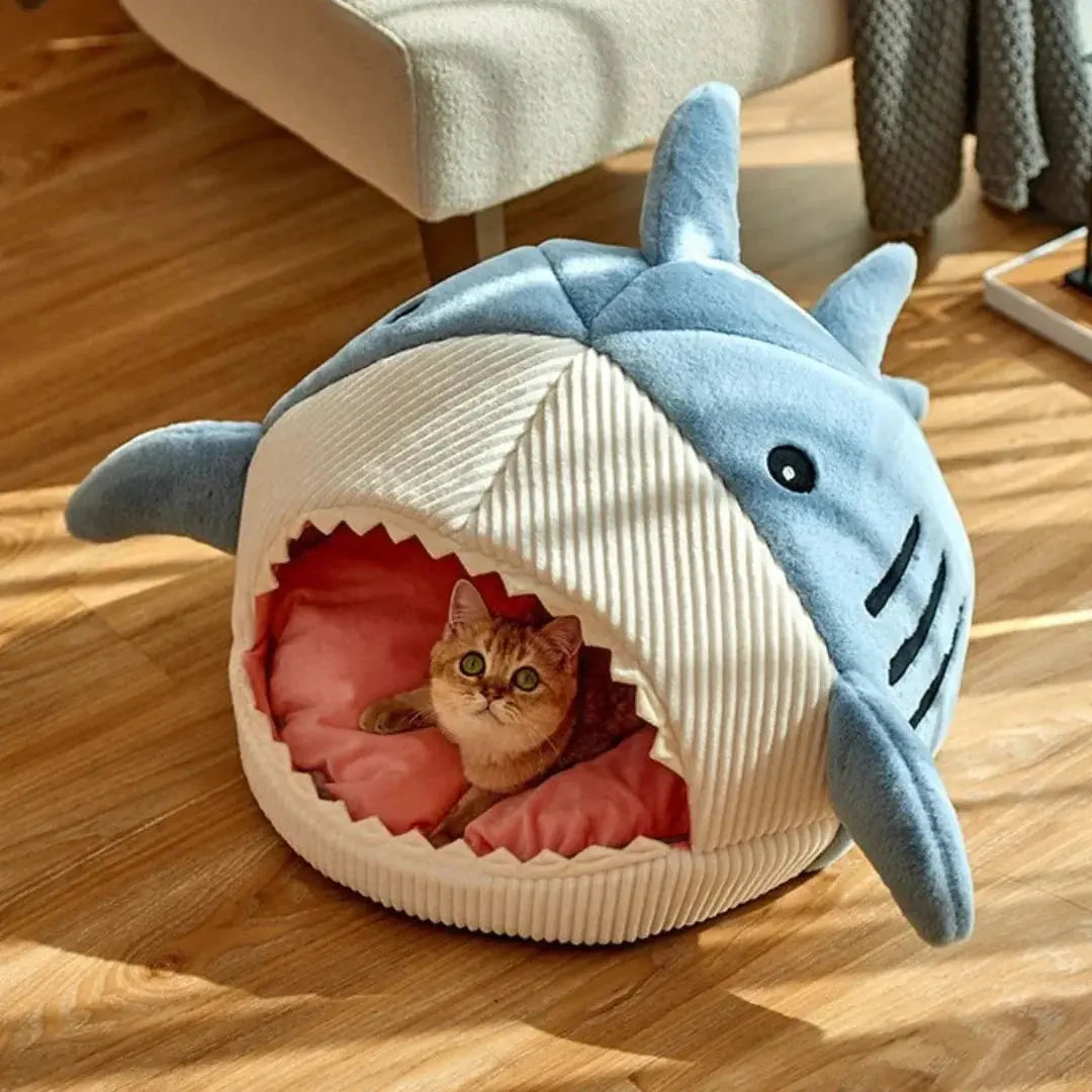 Luxury Plush Shark Pet Bed - Gazebo Pet Hub