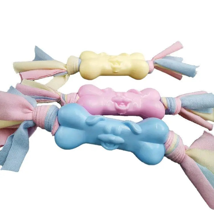 Molar Pawz - Interactive Dog Bone Cotton Cloth Strips For Stress Relief And Teeth Cleaning - Gazebo Pet Hub
