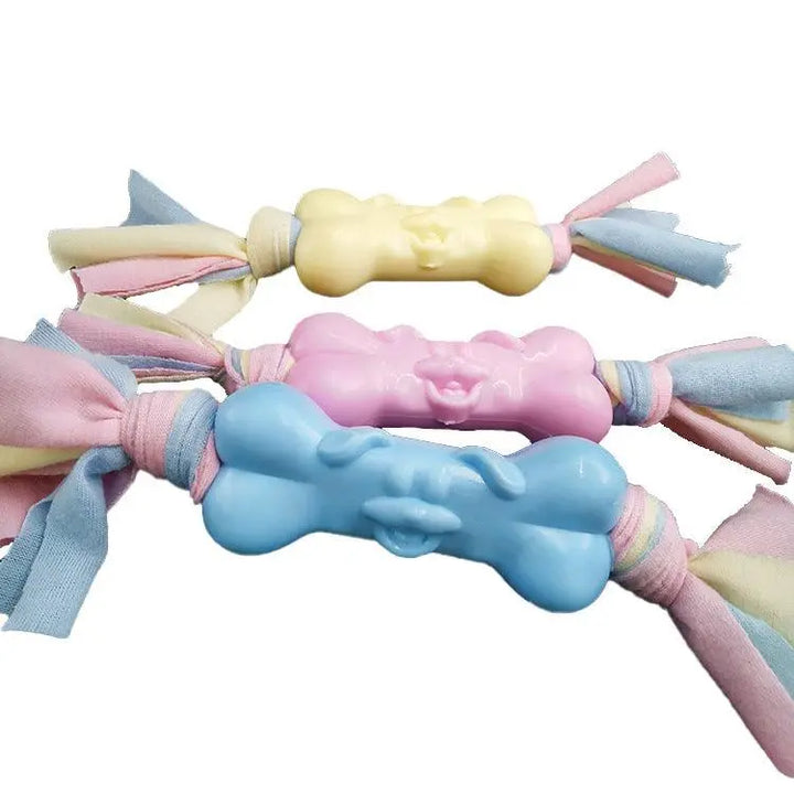 Molar Pawz - Interactive Dog Bone Cotton Cloth Strips For Stress Relief And Teeth Cleaning - Gazebo Pet Hub