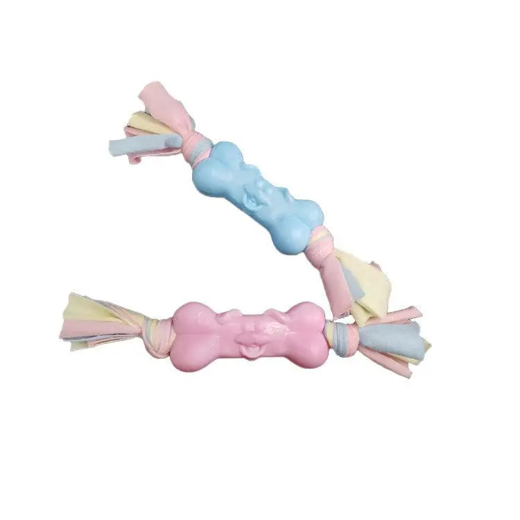 Molar Pawz - Interactive Dog Bone Cotton Cloth Strips For Stress Relief And Teeth Cleaning - Gazebo Pet Hub