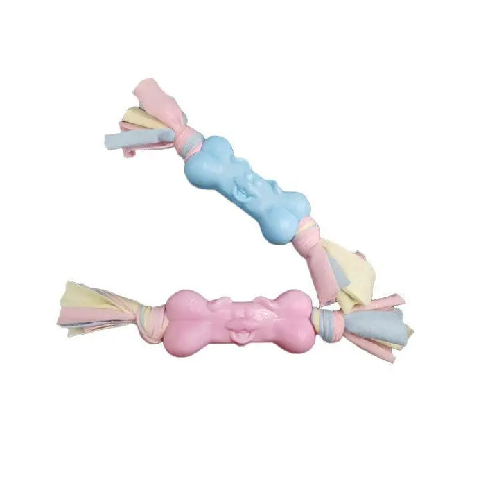 Molar Pawz - Interactive Dog Bone Cotton Cloth Strips For Stress Relief And Teeth Cleaning - Gazebo Pet Hub