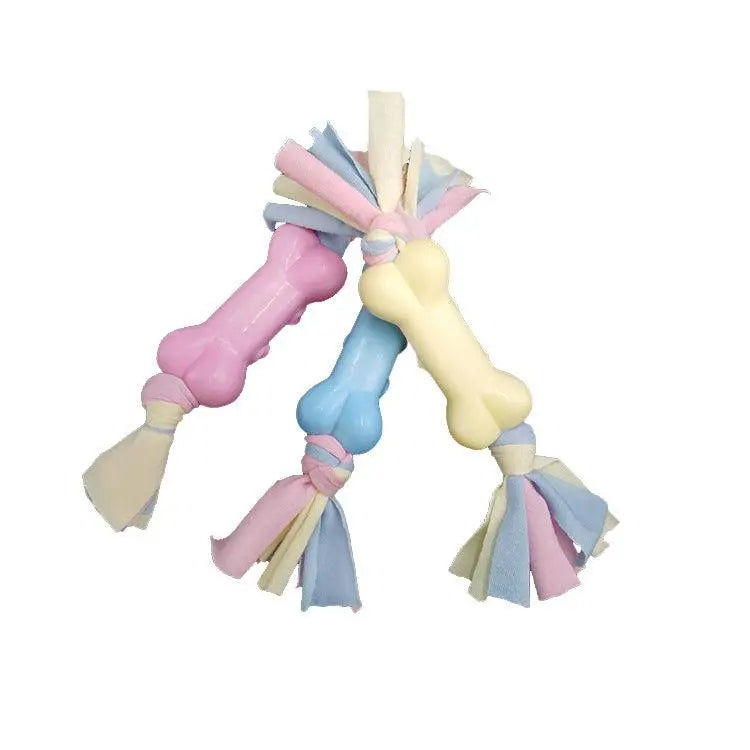 Molar Pawz - Interactive Dog Bone Cotton Cloth Strips For Stress Relief And Teeth Cleaning - Gazebo Pet Hub