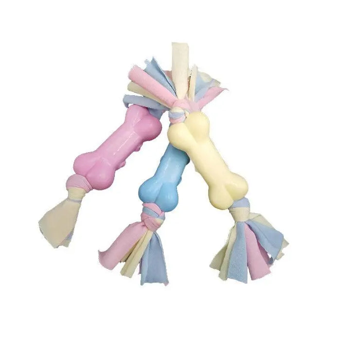 Molar Pawz - Interactive Dog Bone Cotton Cloth Strips For Stress Relief And Teeth Cleaning - Gazebo Pet Hub