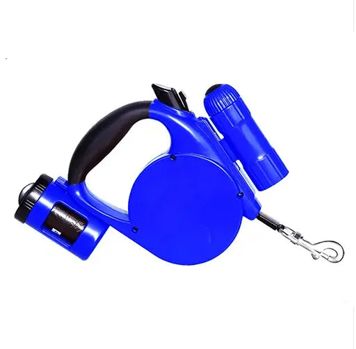 Nightwalk 4.5M Led Light And Waste Bag Dispenser Retractable Dog Leash - Gazebo Pet Hub