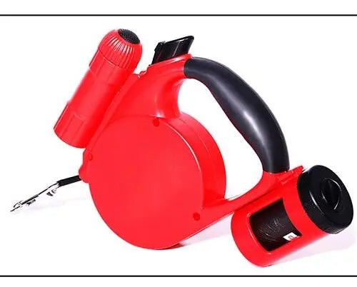 Nightwalk 4.5M Led Light And Waste Bag Dispenser Retractable Dog Leash - Gazebo Pet Hub