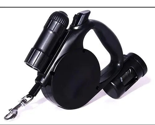 Nightwalk 4.5M Led Light And Waste Bag Dispenser Retractable Dog Leash - Gazebo Pet Hub