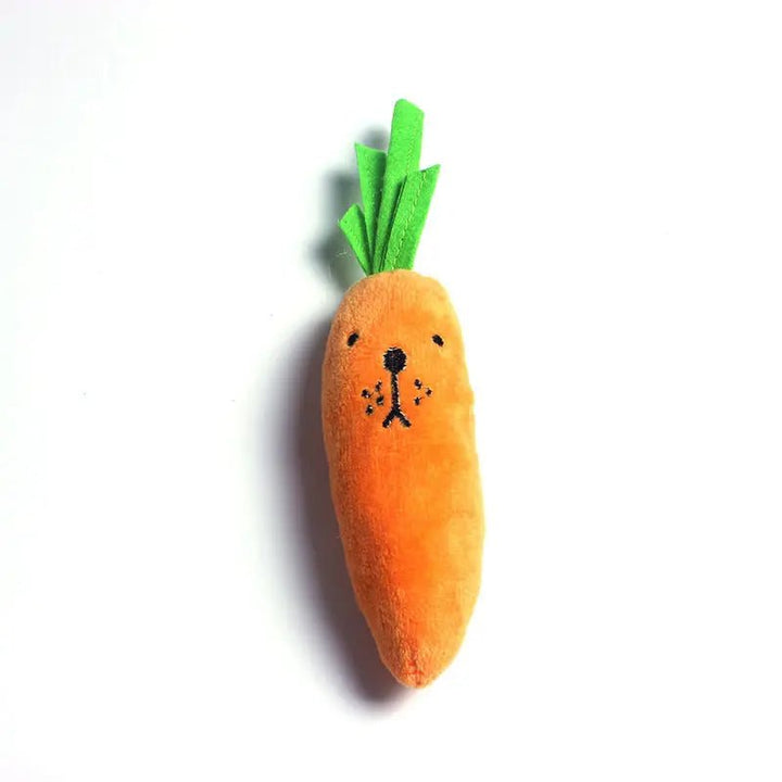 Pet Plush Chew Carrot Toy for Dental Health - Gazebo Pet Hub