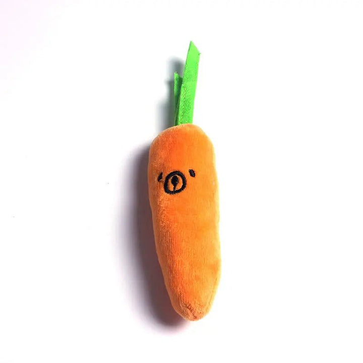 Pet Plush Chew Carrot Toy for Dental Health - Gazebo Pet Hub