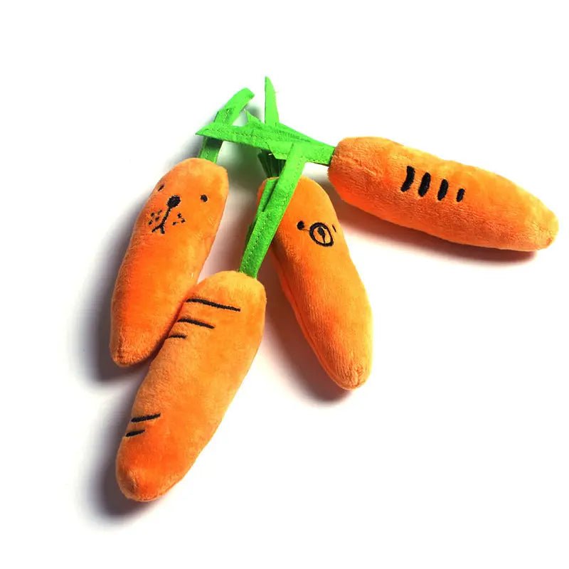 Pet Plush Chew Carrot Toy for Dental Health - Gazebo Pet Hub