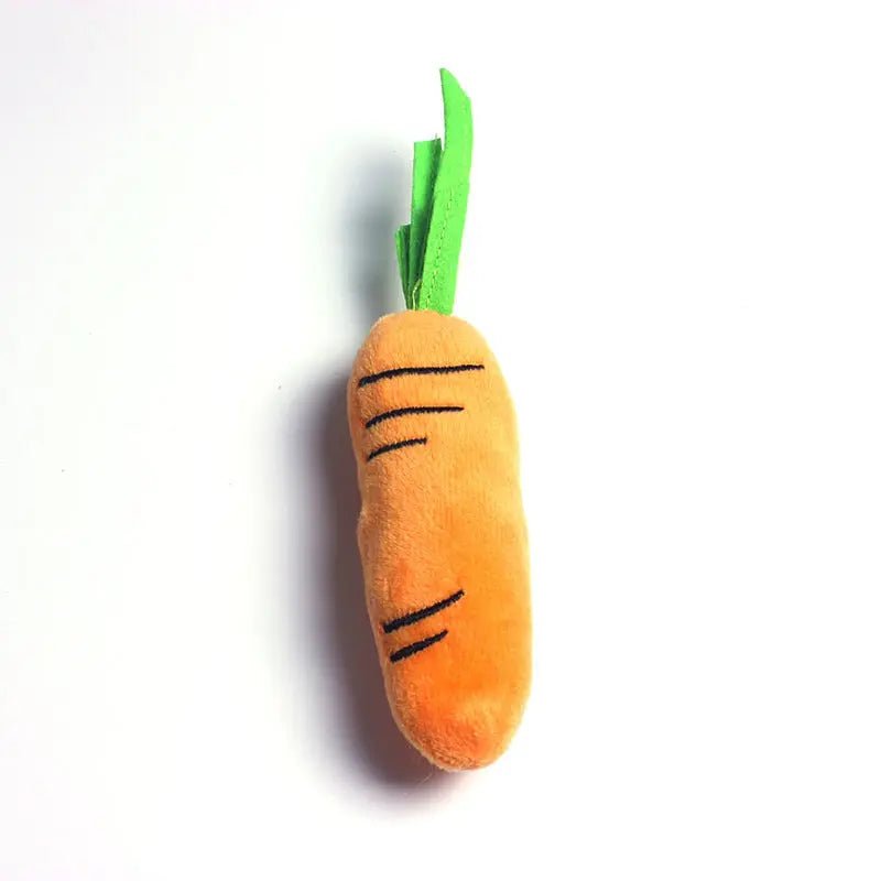 Pet Plush Chew Carrot Toy for Dental Health - Gazebo Pet Hub