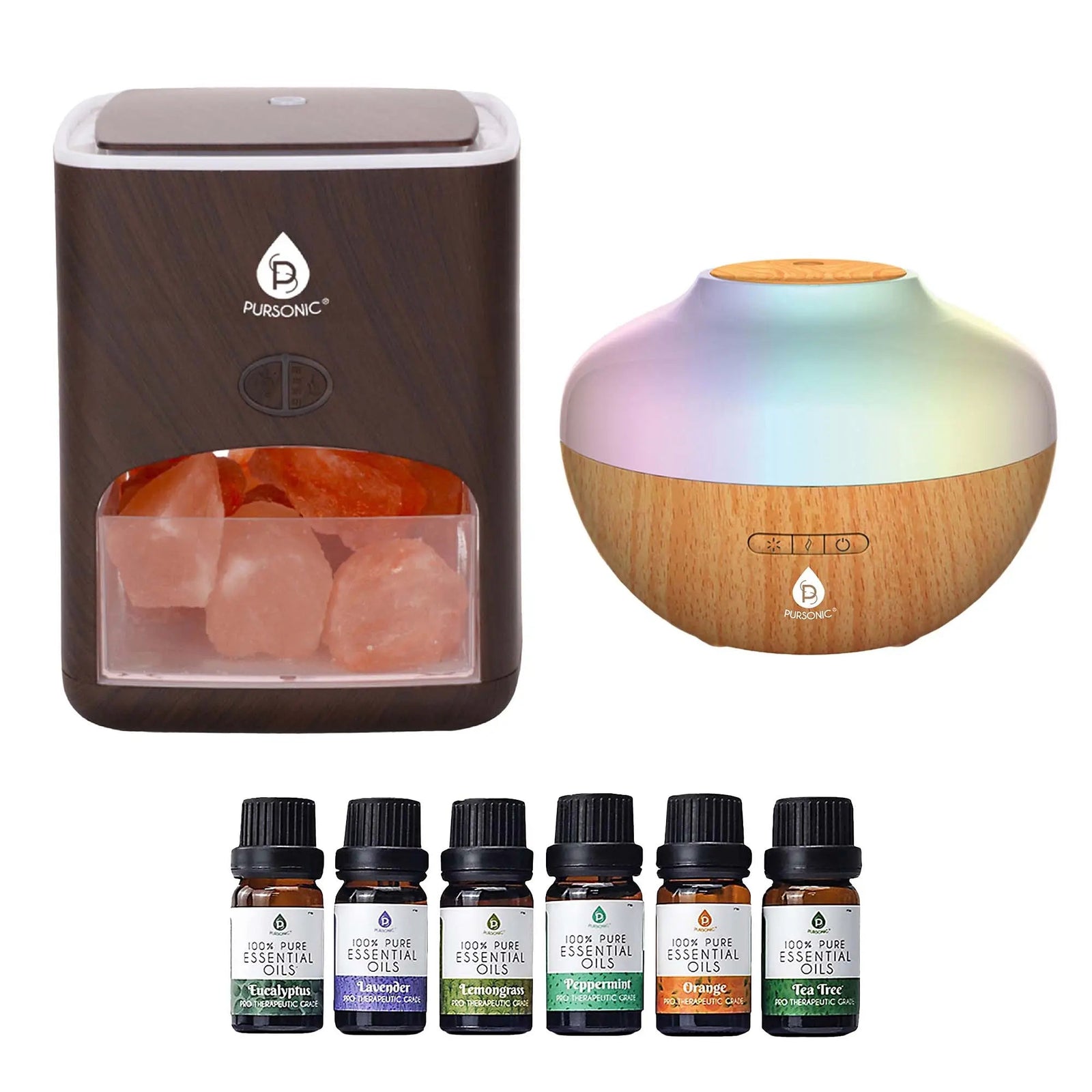 Pursonic Himalayan Salt Lamp & Aromatherapy Diffuser Wellness Set - Gazebo Pet Hub