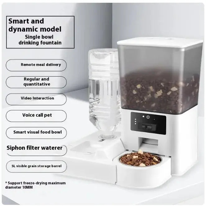 Smart Dual-Bowl Video Feeder with Timed Portions Gazebo Pet Hub