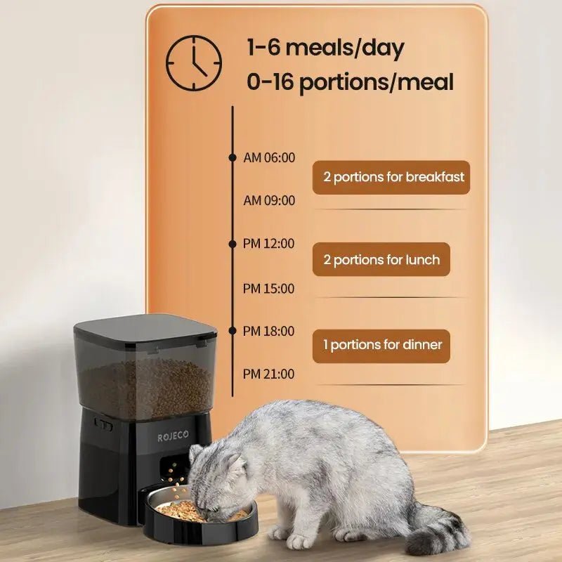 Smart Control Automatic Pet Feeder for Cats and Dogs - Gazebo Pet Hub