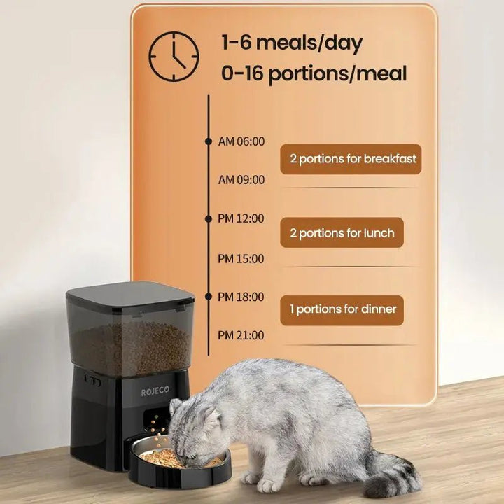 Smart Control Automatic Pet Feeder for Cats and Dogs - Gazebo Pet Hub