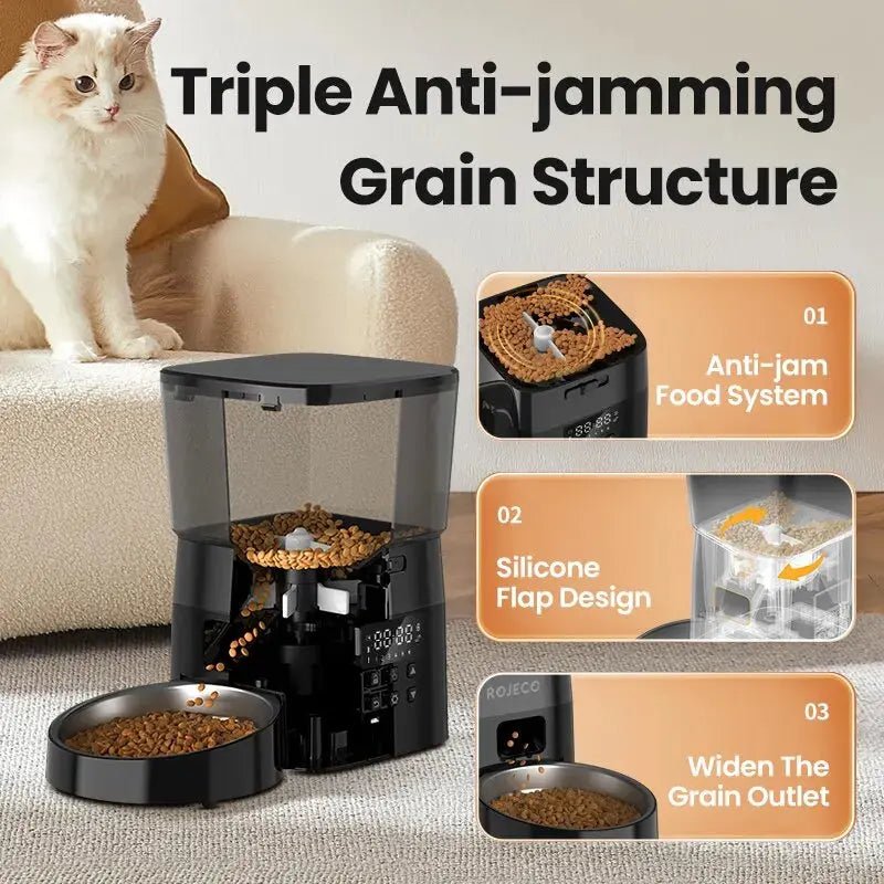Smart Control Automatic Pet Feeder for Cats and Dogs - Gazebo Pet Hub