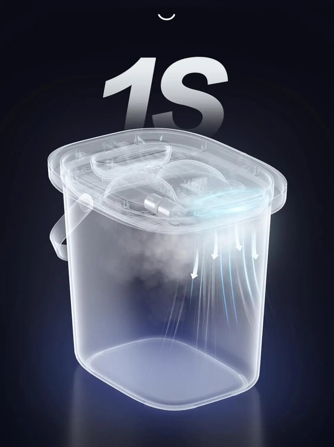 Smart Vacuum 13L Cream Pet Food Container - Gazebo Pet Hub